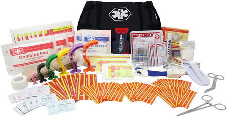 First Responder Fully Stocked Trauma First Aid Kit – Black