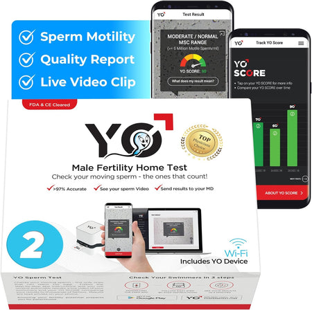 Home Sperm Test | at-Home Fertility Test Kit for Men | Check Motile Sperm Concentration with 97% Accuracy