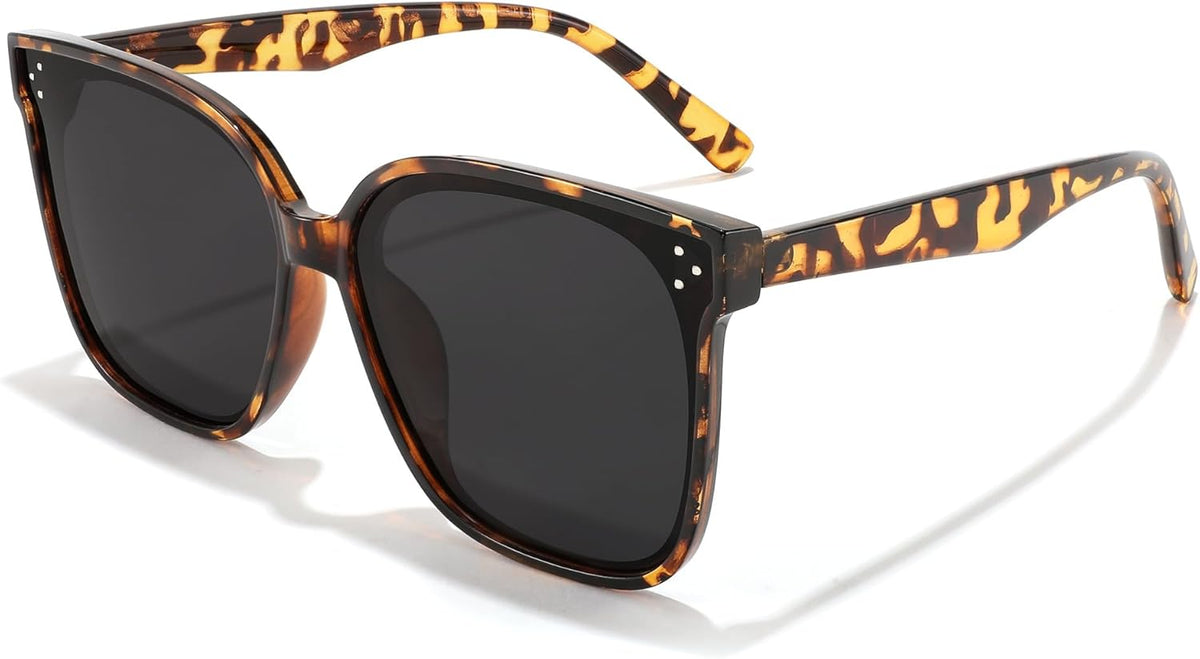Retro Square Polarized Sunglasses Women Men Vintage  display picture 3