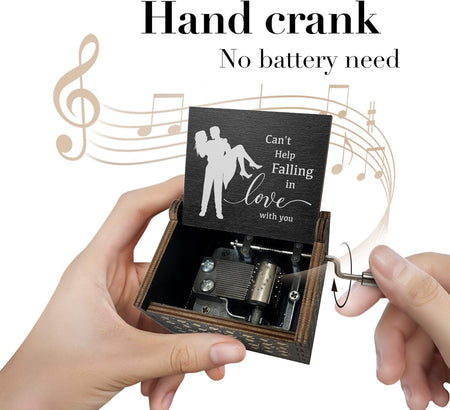 Can’t Help Falling in Love Music Box for Lover Girlfriend Boyfriend Wife Husband