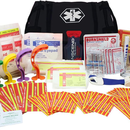 First Responder Fully Stocked Trauma First Aid Kit – Black