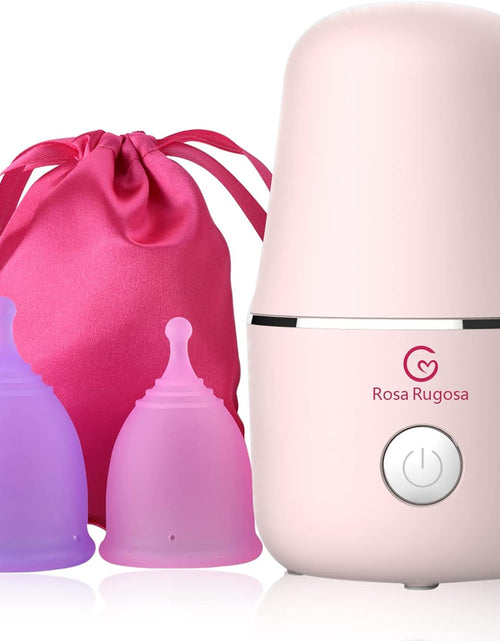 Load image into Gallery viewer, Menstrual Cup Steamer, Portable Menstrual Cup Wash Kit, Comes with Two Reusable Period Cup, Pink
