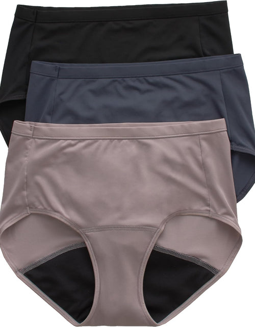 Load image into Gallery viewer, Womens Fresh &amp; Dry Light and Moderate Period 3-Pack Brief Underwear
