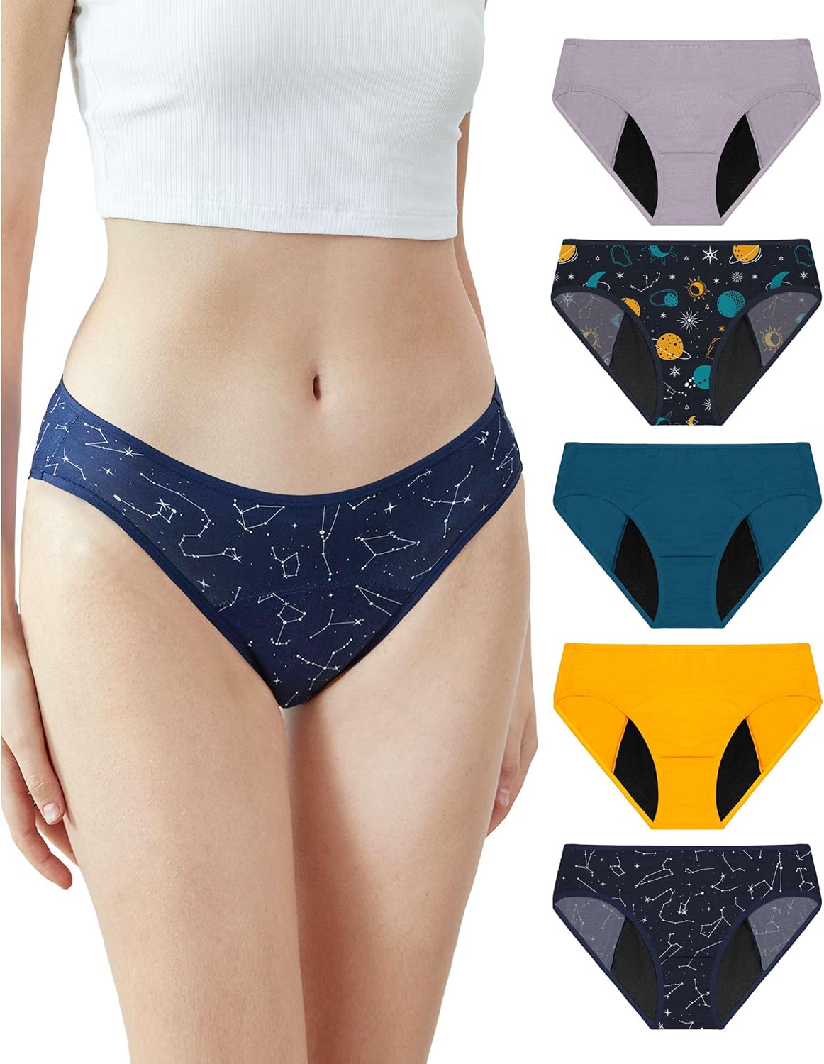 Period Underwear Postpartum Menstrual Panties Modal Bikini Briefs for Women Girls