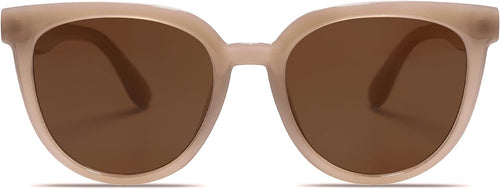 Load image into Gallery viewer, Round Polarized Sunglasses for Women Fashion Trendy Style UV Protection Lens Sunnies, Brown
