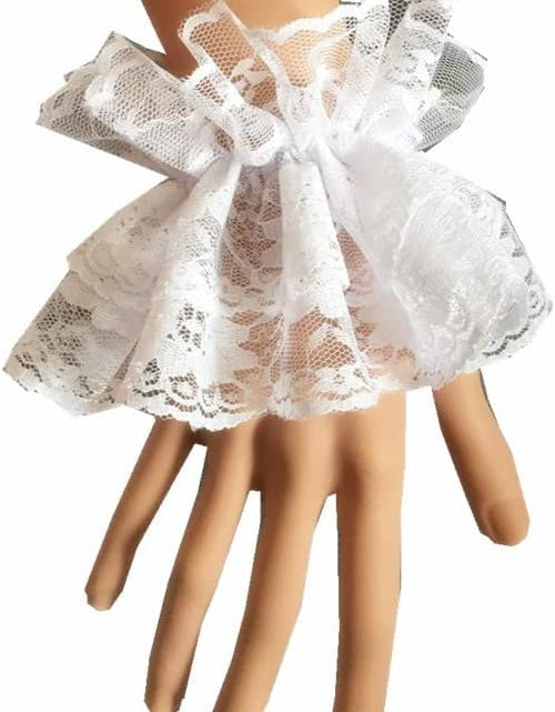Load image into Gallery viewer, Lolita Lace Gloves White Hand Sleeve Sexy Lace Elastic Bracelet
