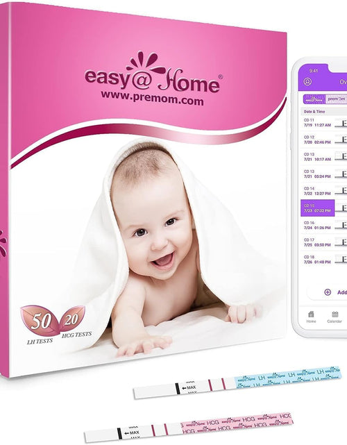Load image into Gallery viewer, 50 Ovulation Test Strips and 20 Pregnancy Test Strips Combo Kit, (50 LH + 20 HCG)-Package May Vary
