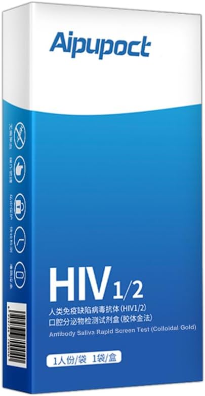 HIV 1/2 Antibody Saliva Rapid Test Kit - Quick Home Testing (Colloidal Gold)