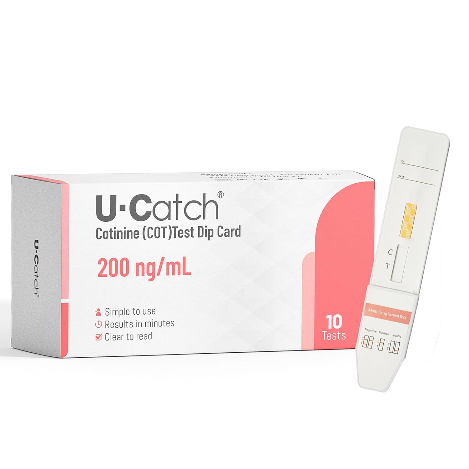 10 Pack- Nicotine Testing Kit at Home: Cotinine/Tobacco/Nicotine Urine Test Rapid Continine Testing