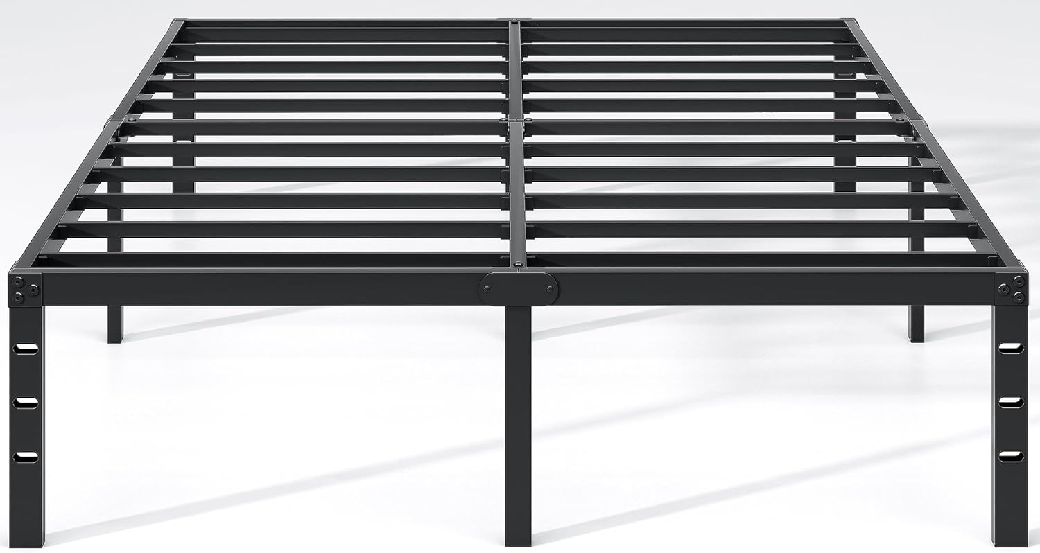 Metal Bed Frame-Simple and Atmospheric Metal Platform Bed Frame, Storage Space Under The Bed, 18 Inch, King