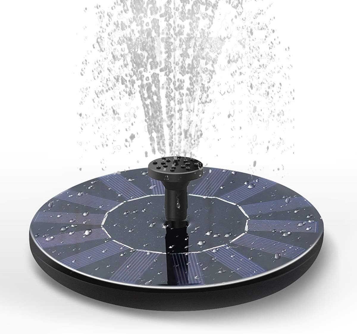New Upgraded Mini Solar Powered Fountain Pump 1.5W Free Standing Solar Panel Kit