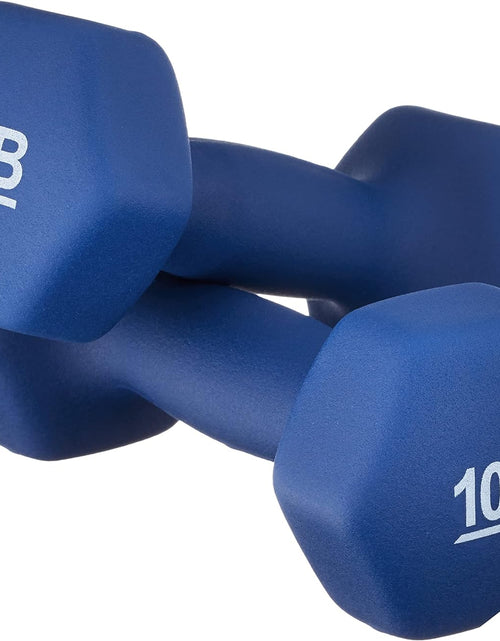 Load image into Gallery viewer, Neoprene Coated Hexagon Workout Dumbbell Hand Weight, 10 Pound Pair
