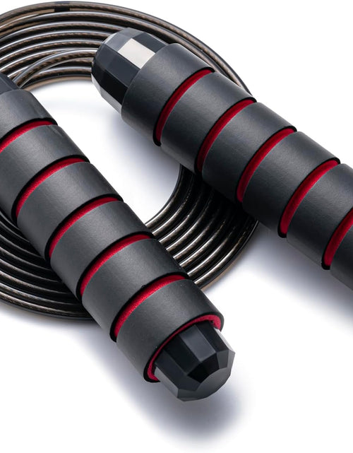 Load image into Gallery viewer, Jump Rope, Adjustable Jump Ropes, Skipping Rope Tangle-Free Rapid Speed with Ball Bearings, Red
