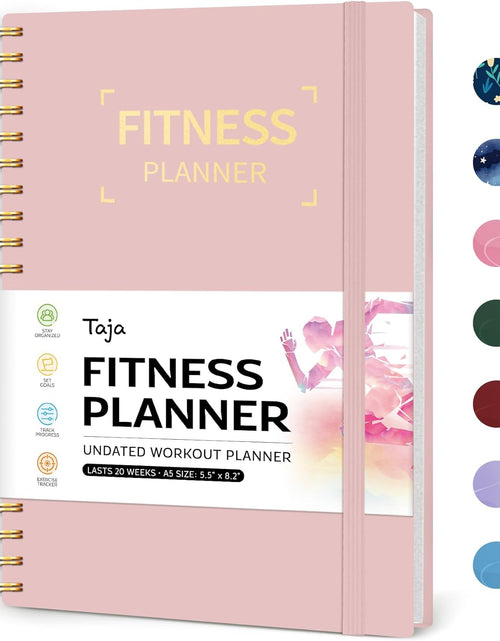Load image into Gallery viewer, Fitness Workout Journal for Women &amp; Men, A5(5.5&quot; x 8.2&quot;), Pink
