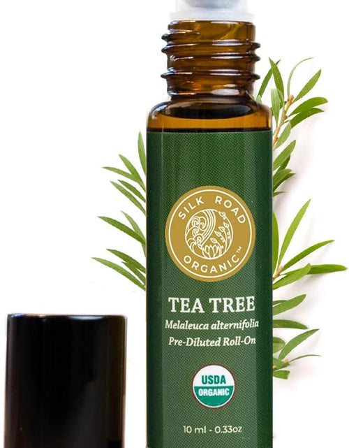 Load image into Gallery viewer, Organic Tea Tree Essential Oil Roll On - 50/50, Pure USDA Certified – Healthy Skin, Hair, Toenails, Feet - 10 ml Roller
