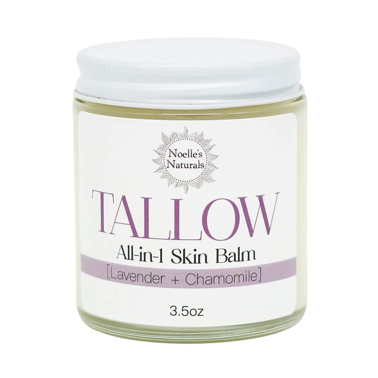 Organic Tallow Balm - 3.5oz Jar - Lavender Chamomile - All-In-One Skin Balm
