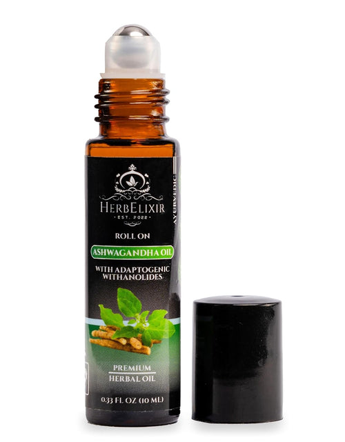 Load image into Gallery viewer, Ashwagandha Oil Roll On - for Stress Relief, Hormone Balance, Thyroid Support - 10ml
