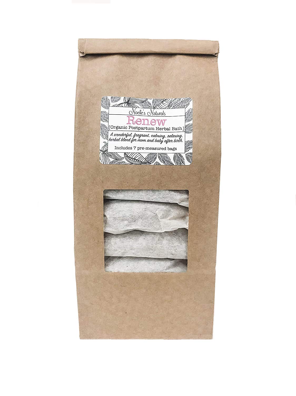 Organic Postpartum Herbal Bath - Pack of 7 sachets - For after childbirth - Sitz Bath