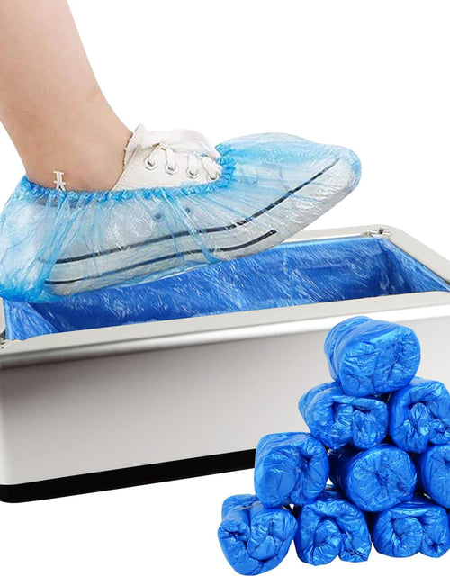 Load image into Gallery viewer, Automatic Shoe Covers Dispenser with Disposable Shoe Covers 200pcs , Silver
