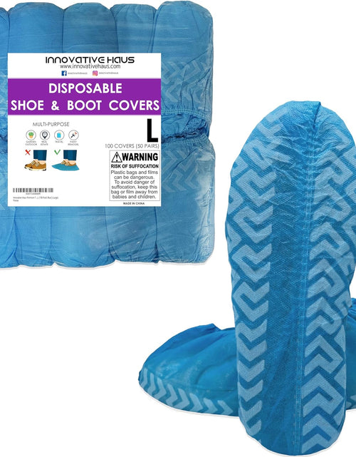 Load image into Gallery viewer, Disposable Non Slip Boot &amp; Shoe Covers - Disposable Booties, 100 Pack, LG
