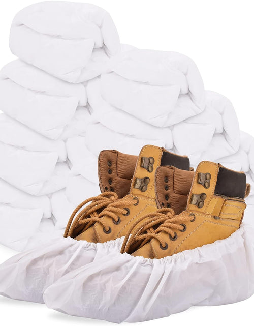 Load image into Gallery viewer, Shoe Covers Disposable,200Pack（100 Pairs）Boot Covers Waterproof Non Slip, White
