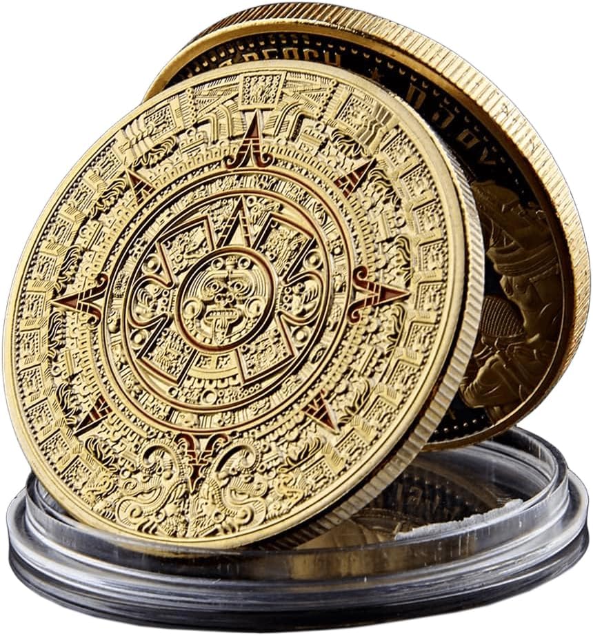 Mexico Mayan Aztec Calendar Art Prophecy Culture Challenge Coin Collectibles