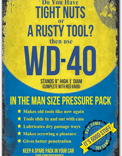 Load image into Gallery viewer, Do You Have Tight Nuts Or A Rusty Tool? Vintage Garage Tin Sign
