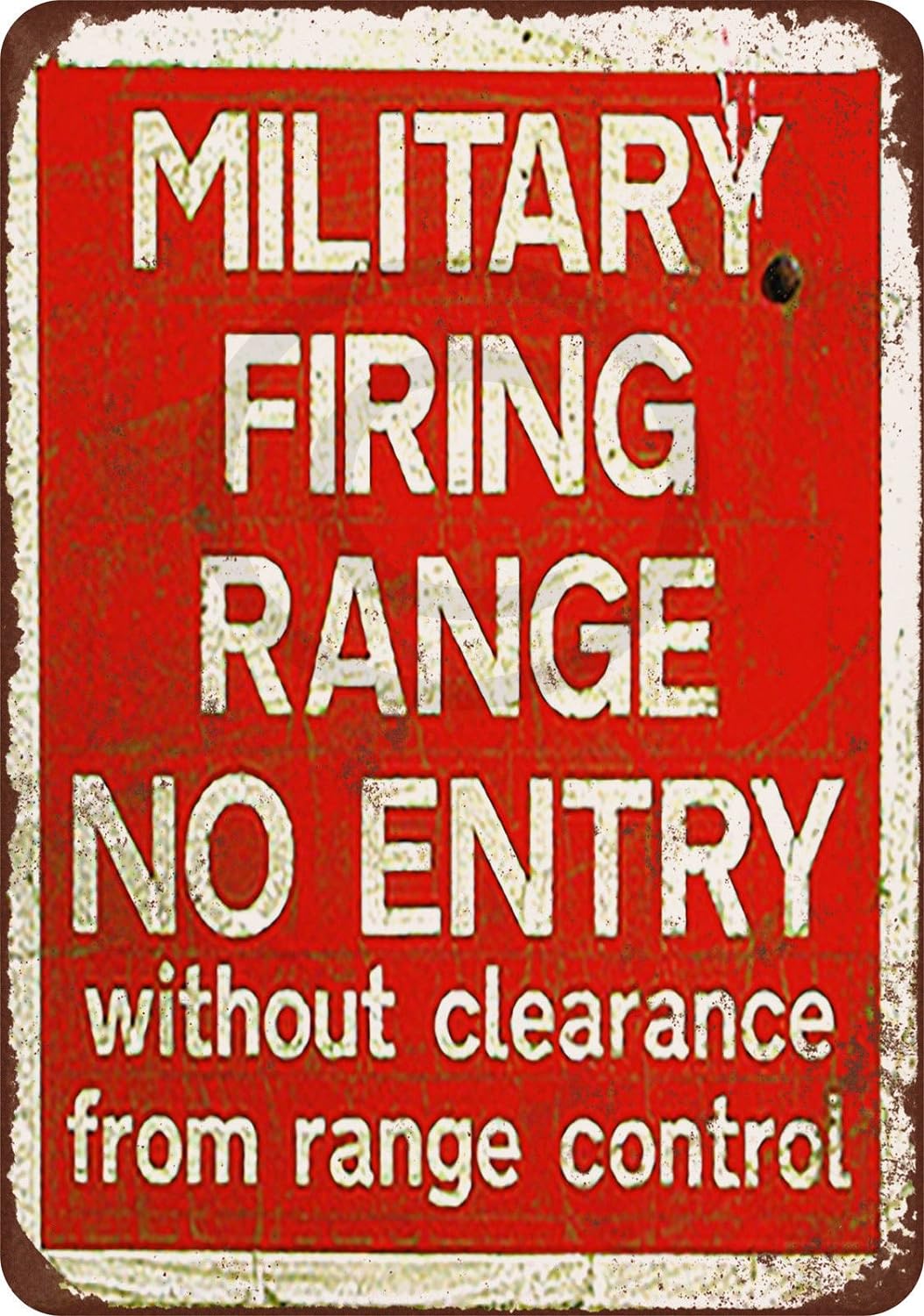Military Firing Range Vintage Reproduction Metal Tin Sign