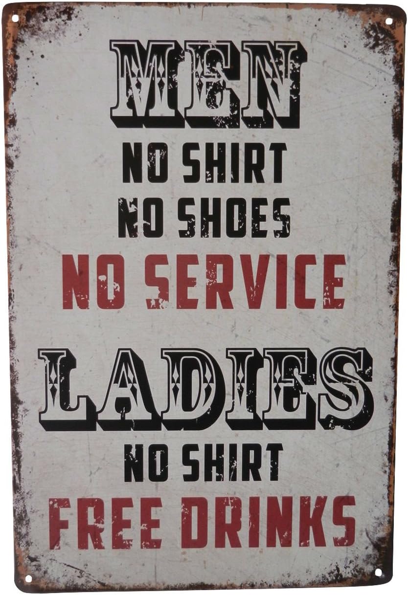 Beer Alcohol Free Drinks Funny Tin Sign Bar Pub Diner Cafe Wall Decor