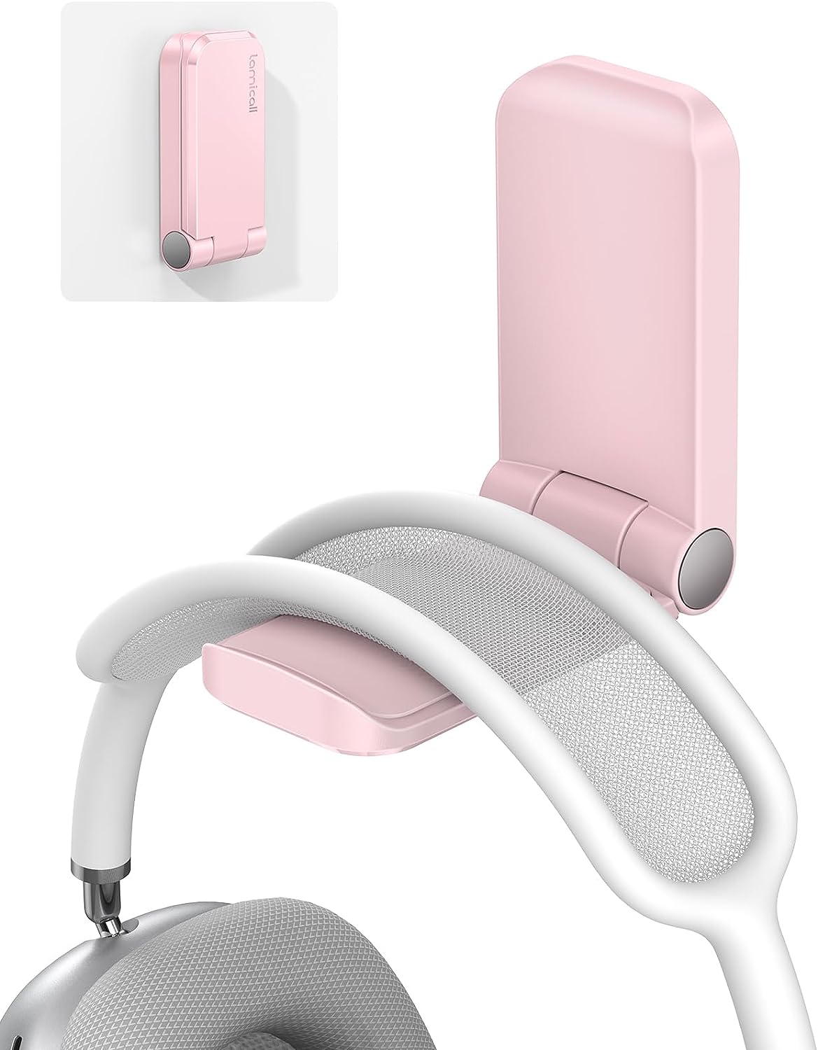 Headphone Stand, Sticky Headset Hanger, Pink