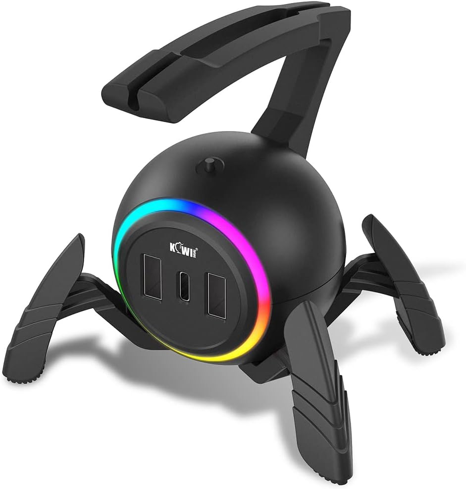 Mouse Bungee RGB Gaming Mouse Cord Holder Controller, USB Port Style Mouse Bungee