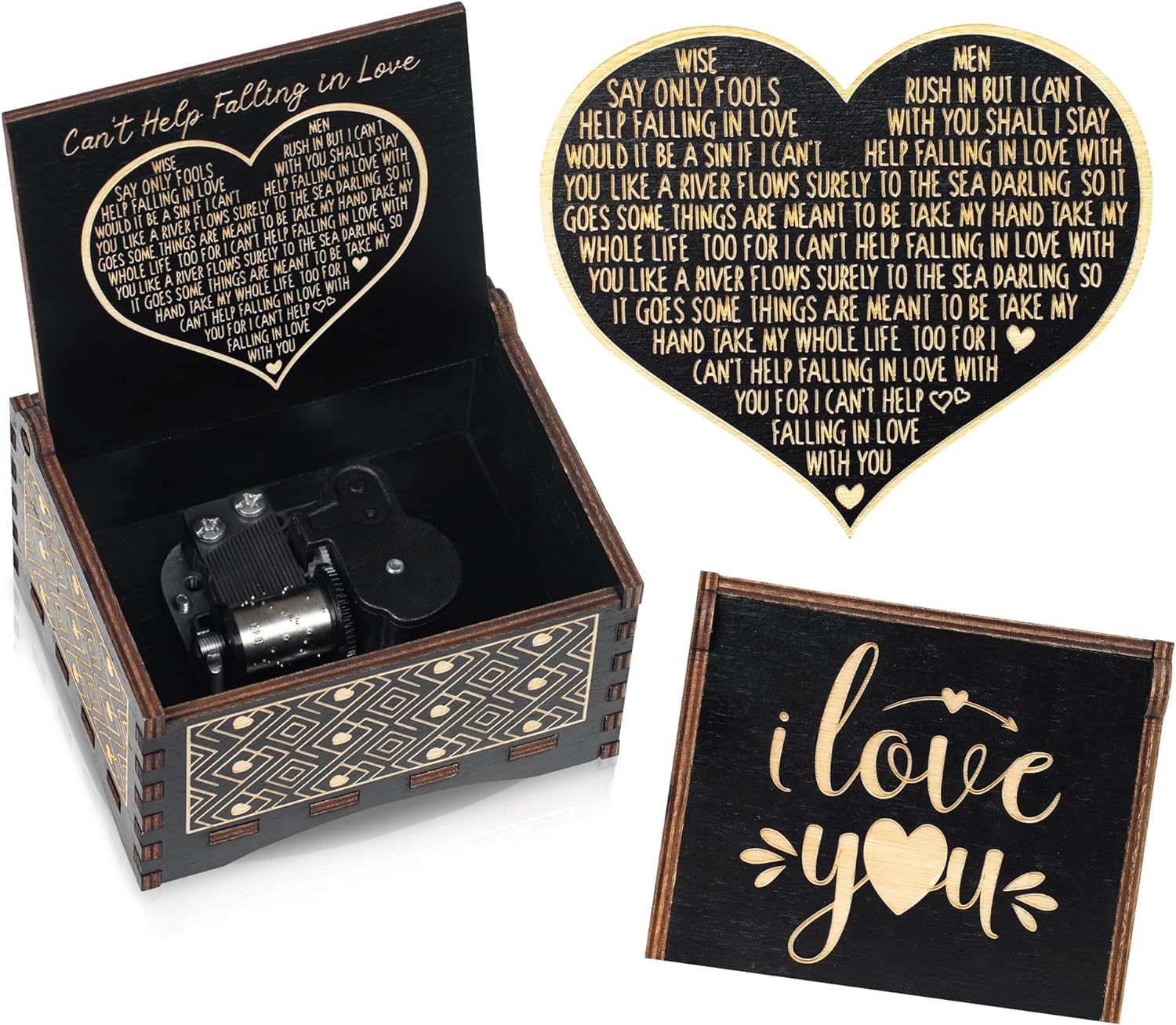 Gifts for Girlfriend, Wooden Music Box, I Love You Gifts for Her
