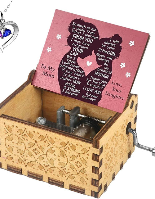 Load image into Gallery viewer, Gifts for Mom Music Box from Daughter Hand Crank Engraved Musical Box
