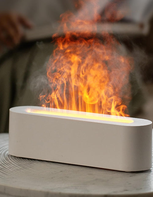 Load image into Gallery viewer, Fireplace Colorful Fire Flame Diffuser, Aromatherapy Essential Oil Diffuser, 150ml Cool Mist Humidifier, White
