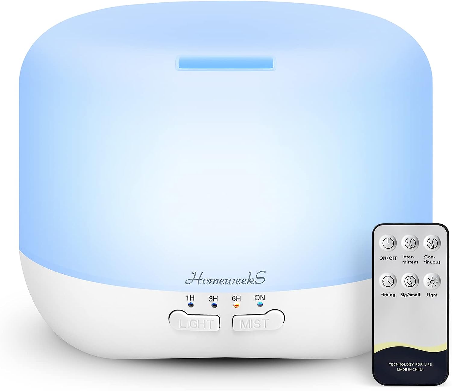 Air Humidifier Aroma Scent Cool Mist Diffuser Colorful Lights Cute Small Large Waterless Auto Off, 300ml