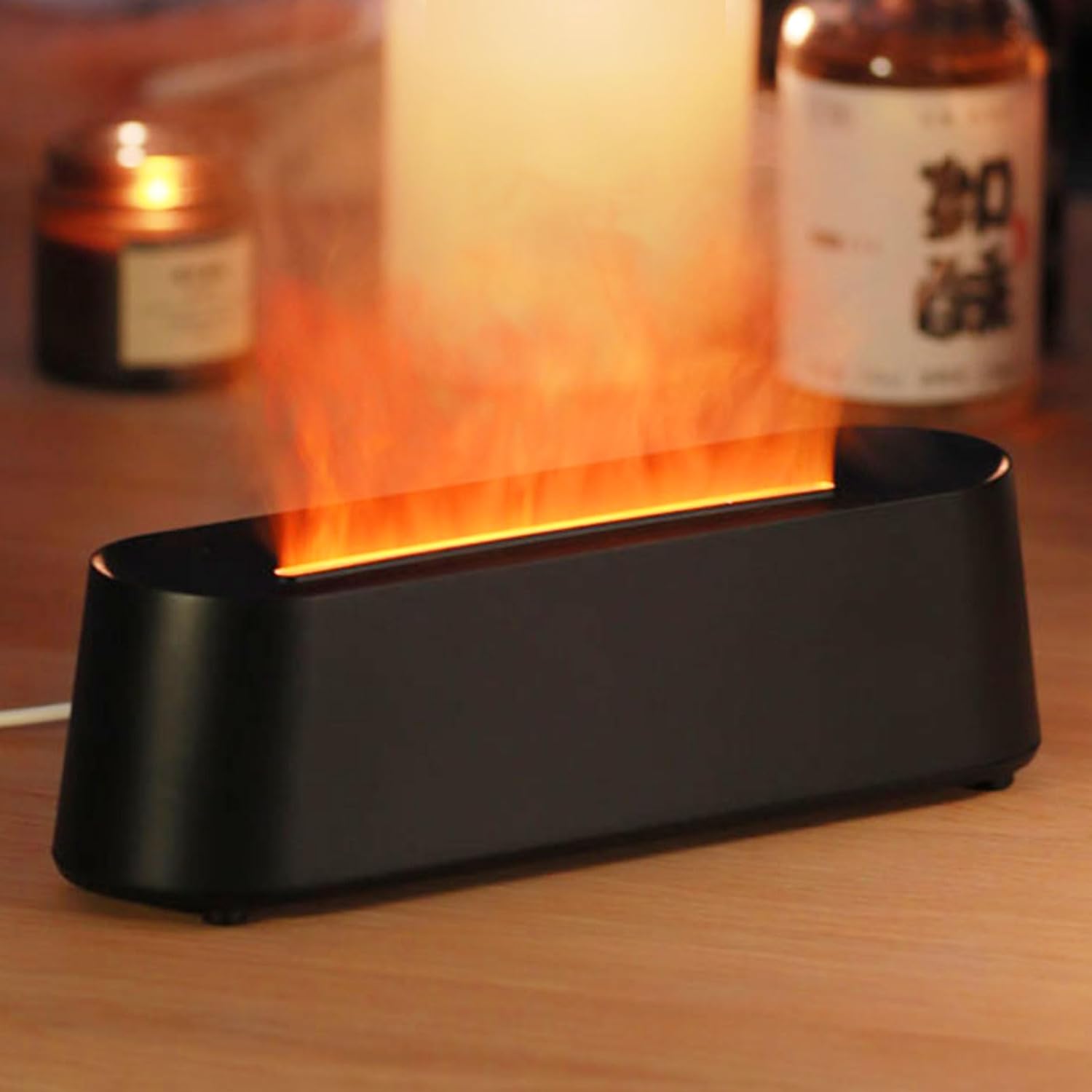 Air Humidifier with 7 Colors Light, Aromatherapy Diffuser, Oil Diffuser, Black