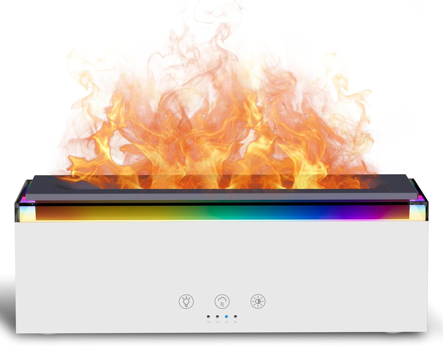 Aromatherapy Essential Oil Diffuser for Home: Mist Aroma - Flame 17 Modes RGB Ambient Lights 200ml