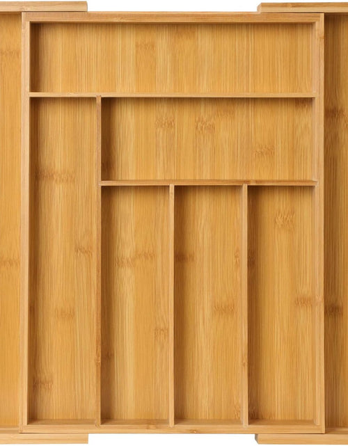 Load image into Gallery viewer, Bamboo Expandable Drawer Organizer for Utensils Holder, Adjustable Cutlery Tray, Natural
