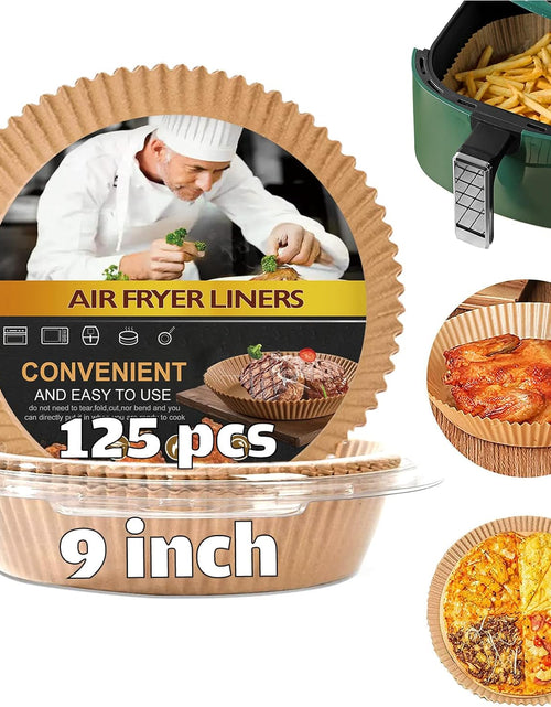 Load image into Gallery viewer, Disposable Air Fryer Paper Liners, 9 Inch Round Parchment Paper Liners for 4 qt 5 qt 6 qt

