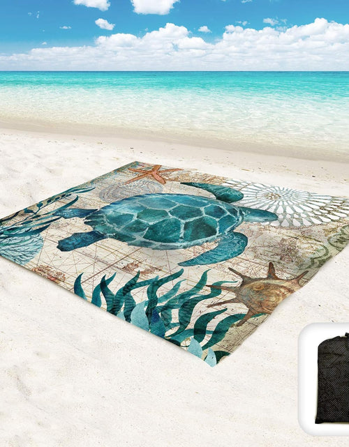 Load image into Gallery viewer, Beach Blanket Waterproof Sandproof Oversized 95”x 80”
