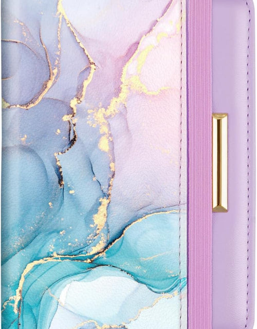 Load image into Gallery viewer, Passport Holder Cover Travel RFID Blocking Passport Cover Wallet with Elastic Band for Women, Gradien Marble
