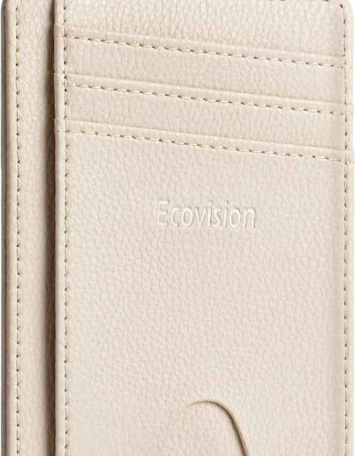 Load image into Gallery viewer, Slim Minimalist Front Pocket Wallet, RFID Blocking Credit Card Holder Wallet with Detachable D-Shackle, Beige
