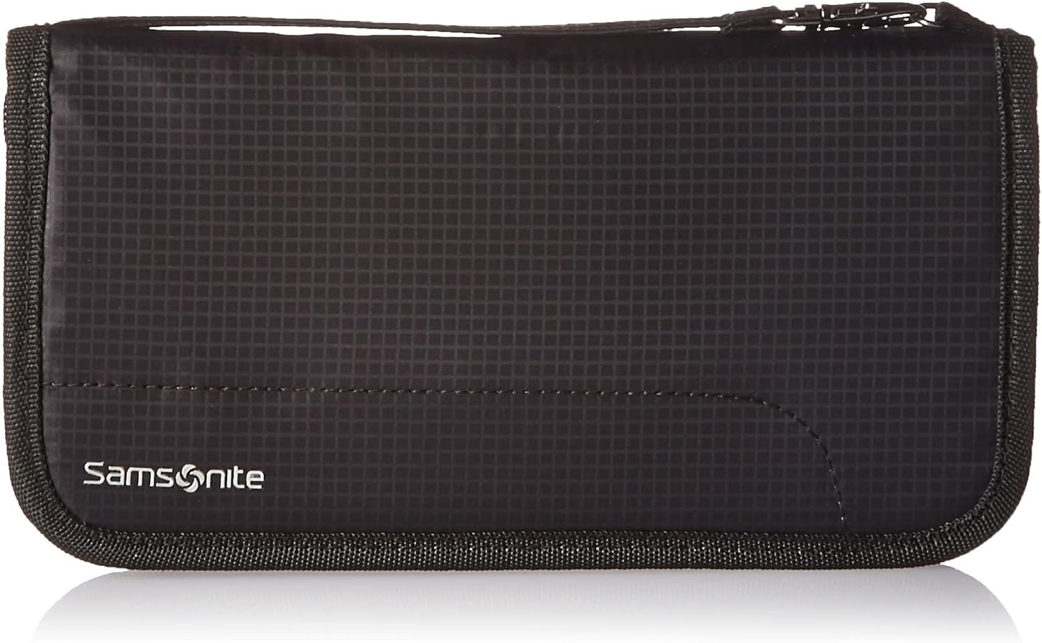 RFID Zip Close Travel Wallet, Black, One Size