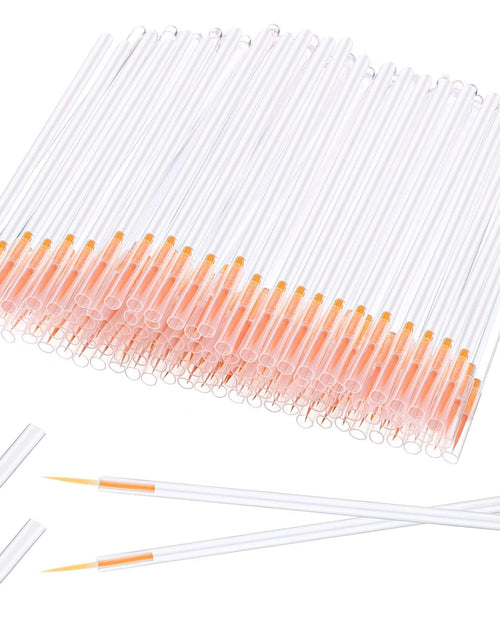 Load image into Gallery viewer, 100 Pack Disposable Eyeliner Brush Applicator Cosmetic Eye Wands Makeup Tool (Clear)
