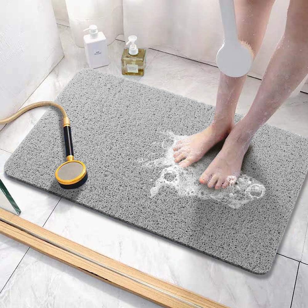 Non Slip Comfort Bathtub Mats with Drain 24x16Inch