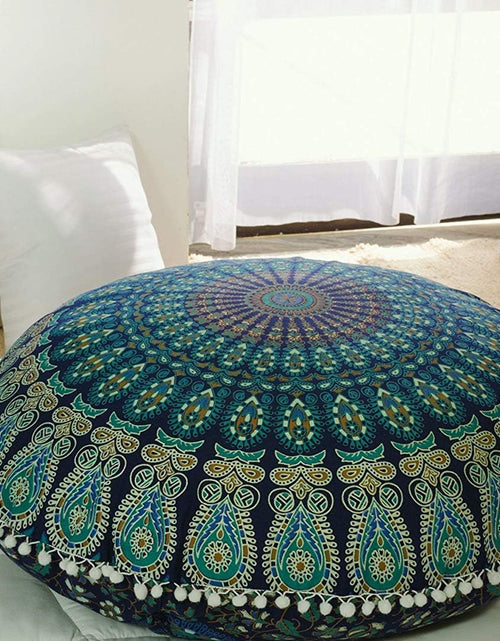 Load image into Gallery viewer, Large Hippie Mandala Floor Pillow Cover ( 32 Inches)
