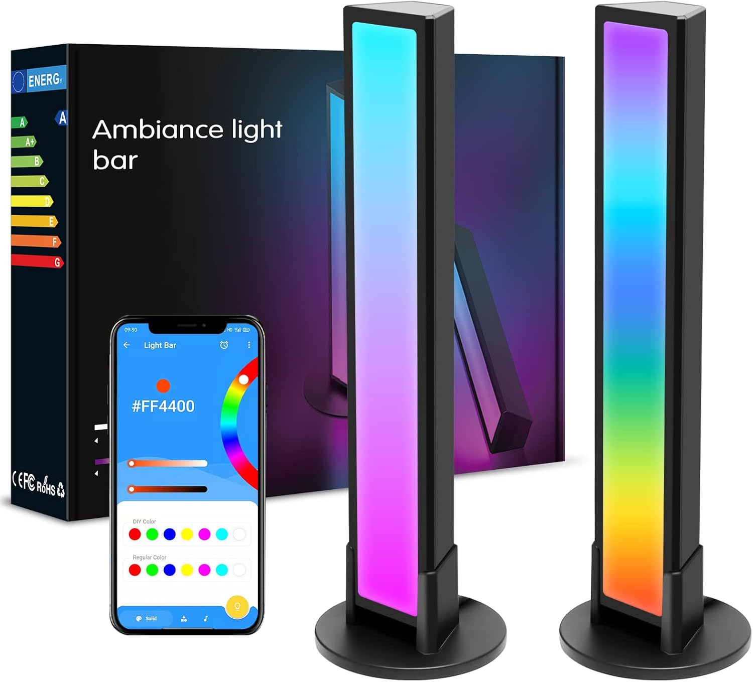RGB Light Bars, Smart Light Bar with Scene Modes and Music Modes, Ambient Lighting TV Backing, RGB