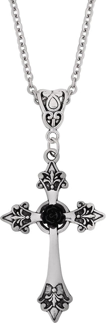 Load image into Gallery viewer, Gothic Cross Necklace, Cross Choker
