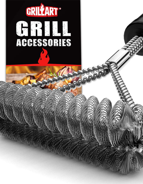 Load image into Gallery viewer, Grill Brush Bristle Free &amp; Wire Combined BBQ Brush, 18&quot; Grill Cleaner Brush for Gas/Porcelain/Charbroil Grates
