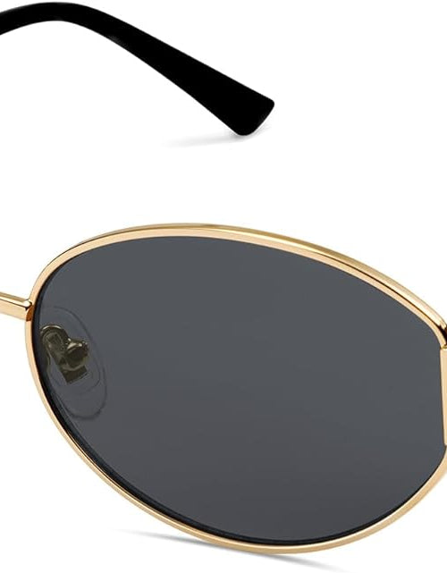 Load image into Gallery viewer, Retro Oval Sunglasses for Women Men Trendy Sun Glasses Classic Shades UV400 Protection (Gold Grey)
